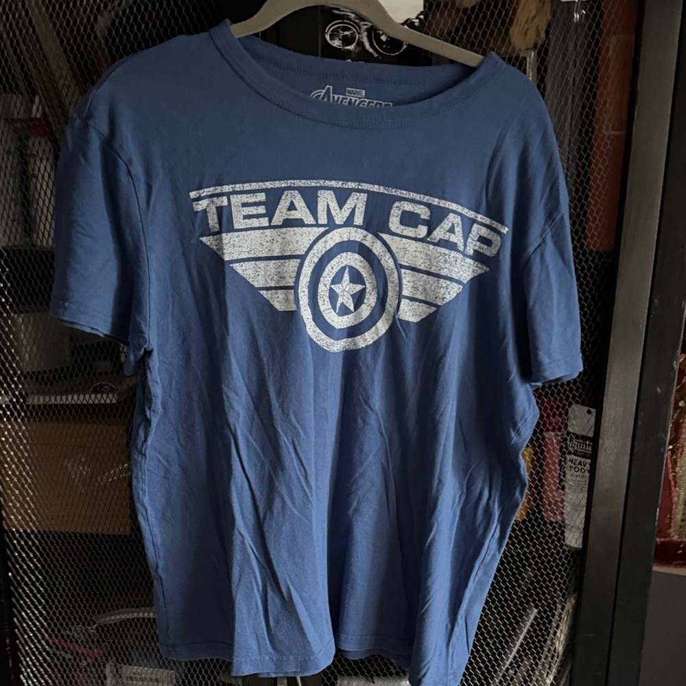 Marvel Team Cap Blue Graphic Tee